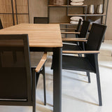 Gartenstuhl | Gartenstuhl Atlantik, Aluminium - schwarz, teak, natur -  von LIVING online kaufen bei LIVINGforme.