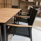 Gartenstuhl | Gartenstuhl Atlantik, Aluminium - schwarz, teak, natur -  von LIVING online kaufen bei LIVINGforme.