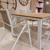 Gartentisch | Gartentisch Atlantik, rechteckig, Teak - weiß, 220cm -  von LIVING online kaufen bei LIVINGforme.