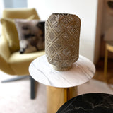 Beistelltische | Beistelltisch White Marble, Metall - gold, weißer marmor -  von LIVING online kaufen bei LIVINGforme.