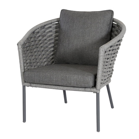 Outdoor Loungeset | Outdoor Loungeset Finn, Wicker, Alu - grau (4-teilig) -  von LIVING online kaufen bei LIVINGforme.