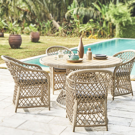 Gartenstuhl | Gartenstuhl Bali mit Sitzkissen, Wicker - grau, natur -  von LIVING online kaufen bei LIVINGforme.