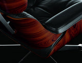 Sessel | Sessel | Lounge Chair - Santos Palisander mit Sternfuß poliert - Seiten schwarz -  von Vitra online kaufen bei LIVINGforme.