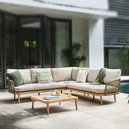 Lounge | Outdoor Ecklounge | "Biella" – Wicker -  von LIVING online kaufen bei LIVINGforme.