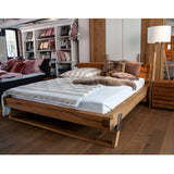 Betten | Doppelbett Eiche Rustik, Eiche Massivholz - natur geölt, 180cm -  von LIVING online kaufen bei LIVINGforme.