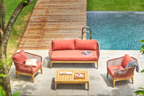 Outdoor Loungeset | Outdoor Loungeset Lucia, Seilgeflecht, Alu - lachs, bordeaux, natur (4-teilig) - von LIVING Collection online kaufen bei LIVINGforme.