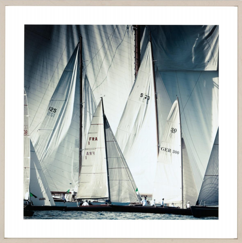 Bilder und Bilderrahmen | Bild im Rahmen | Ligne de Depart Saint-Tropez - Collage (75cm x 75cm) -  von LIVING online kaufen bei LIVINGforme.
