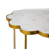 Beistelltische | Beistelltisch Marble Gold Bloom, Metall - gold, Blumenform, Marmor -  von LIVING online kaufen bei LIVINGforme.