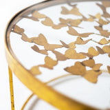 Couchtische | Couchtisch | "Gold Butterfly mit Glasplatte" -  von LIVING online kaufen bei LIVINGforme.