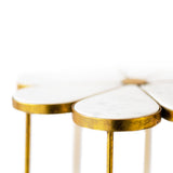 Beistelltische | Beistelltisch Marble Gold Bloom, Metall - gold, Blumenform, Marmor -  von LIVING online kaufen bei LIVINGforme.