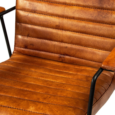 Stuhl | Armlehnstuhl | "Bison" - Draht, Cognac -  von LIVING online kaufen bei LIVINGforme.