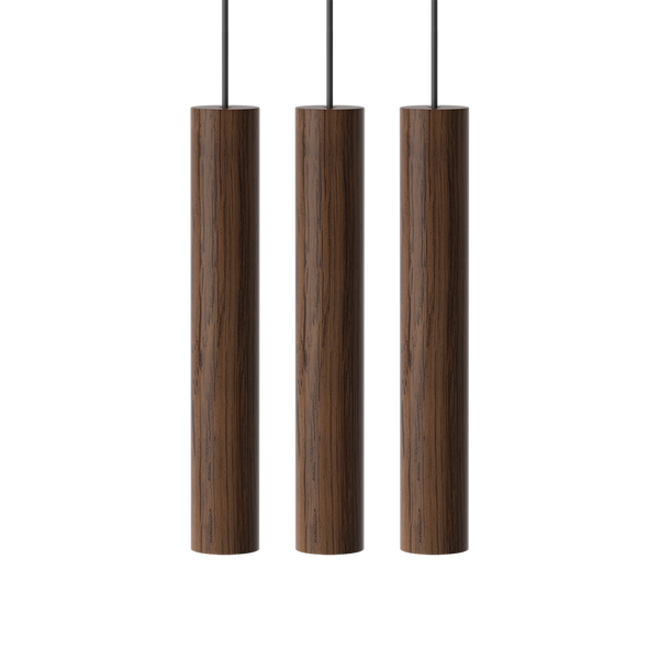 Pendelleuchte | UMAGE | "Chimes Cluster 3" LED Pendelleuchte – Dark Oak -  von UMAGE online kaufen bei LIVINGforme.