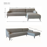Ecksofa | Ecksofa | Lars 11 in Hellgrau mit Metall-Füßen -  von LIVING online kaufen bei LIVINGforme.