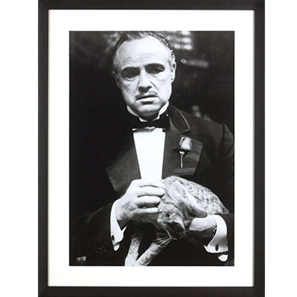 Bilder und Bilderrahmen | Bild im Rahmen | The Godfather - Schwarz-Weiß Fotografie (65cm x 85cm) -  von LIVING online kaufen bei LIVINGforme.