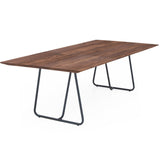 Esstisch | Esstisch | Anna Nussbaum geölt auf Metallbeinen - 160cm x 90cm von LIVING online kaufen bei LIVINGforme.