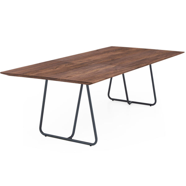 Esstisch | Esstisch | Anna Nussbaum geölt auf Metallbeinen - 160cm x 90cm von LIVING online kaufen bei LIVINGforme.