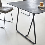 Esstisch | Esstisch | Anna Onyx aus Eiche, lackiert auf Metallbeinen -  von LIVING online kaufen bei LIVINGforme.