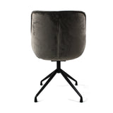 Stuhl | Dreh-Stuhl - Esszimmerstuhl | "Velvet Fleurs" – Grau -  von LIVING online kaufen bei LIVINGforme.