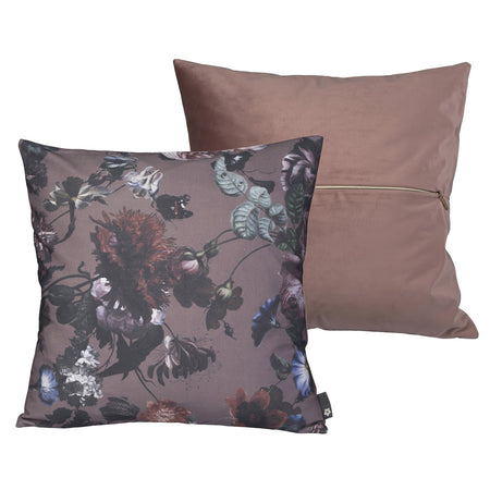 Kissenbezug | Kissenhülle | Bouquet mauve mit Blumen-Print -  von LIVING online kaufen bei LIVINGforme.