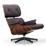 Sessel | Sessel | Lounge Chair - Santos Palisander mit Sternfuß poliert - Seiten schwarz - Leder 87 Plum von Vitra online kaufen bei LIVINGforme.