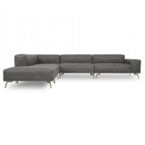 Ecksofa | Ecksofa | "Max" – Leder - Leder Vintage Grey von LIVING online kaufen bei LIVINGforme.