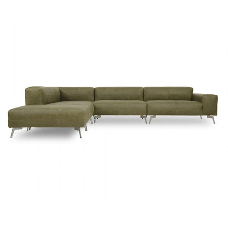 Ecksofa | Ecksofa | "Max" – Leder - Leder Vintage Taupe von LIVING online kaufen bei LIVINGforme.