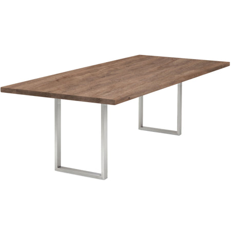 Esstisch | Esstisch | Lara Sand aus Eiche, lackiert auf Metallbeinen - 160cm x 90cm von LIVING online kaufen bei LIVINGforme.