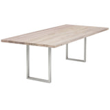 Esstisch | Esstisch | Lara White Wash aus Eiche, lackiert auf Metallbeinen - 160cm x 90cm von LIVING online kaufen bei LIVINGforme.