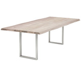 Esstisch | Esstisch | Lara White Wash aus Eiche, lackiert auf Metallbeinen - 160cm x 90cm von LIVING online kaufen bei LIVINGforme.