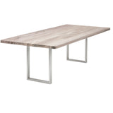 Esstisch | Esstisch | Lara White Wash aus Eiche, lackiert auf Metallbeinen - 160cm x 90cm von LIVING online kaufen bei LIVINGforme.