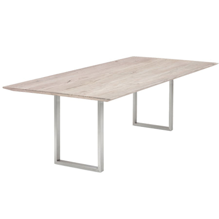 Esstisch | Esstisch | Lara White Wash aus Eiche, lackiert auf Metallbeinen - 160cm x 90cm von LIVING online kaufen bei LIVINGforme.