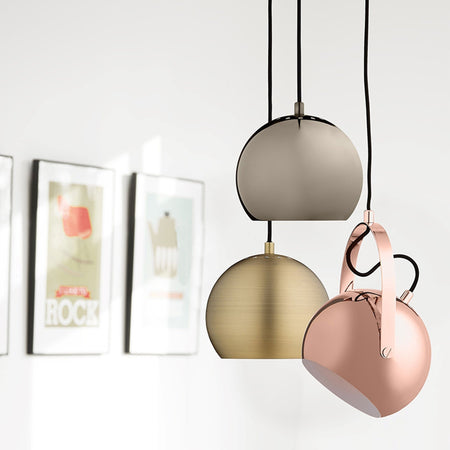 Pendelleuchte | Pendelleuchte | "Ball Handle" Copper Glossy (NN) -  von Frandsen online kaufen bei LIVINGforme.