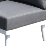 Lounge | Outdoor Ecklounge Miami, Aluminium - weiß, grau -  von LIVING online kaufen bei LIVINGforme.