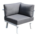 Lounge | Outdoor Ecklounge Miami, Aluminium - weiß, grau -  von LIVING online kaufen bei LIVINGforme.