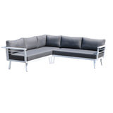 Lounge | Outdoor Ecklounge Miami, Aluminium - weiß, grau -  von LIVING online kaufen bei LIVINGforme.