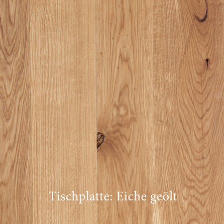 Esstisch | Esstisch | Liam aus Eiche, geölt auf Metallbeinen -  von LIVING online kaufen bei LIVINGforme.
