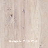 Esstisch | Esstisch | Lara White Wash aus Eiche, lackiert auf Metallbeinen -  von LIVING online kaufen bei LIVINGforme.