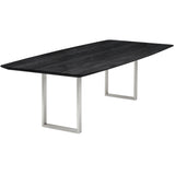 Esstisch | Esstisch | Lara Onyx aus Eiche, lackiert auf Metallbeinen - 160cm x 90cm von LIVING online kaufen bei LIVINGforme.