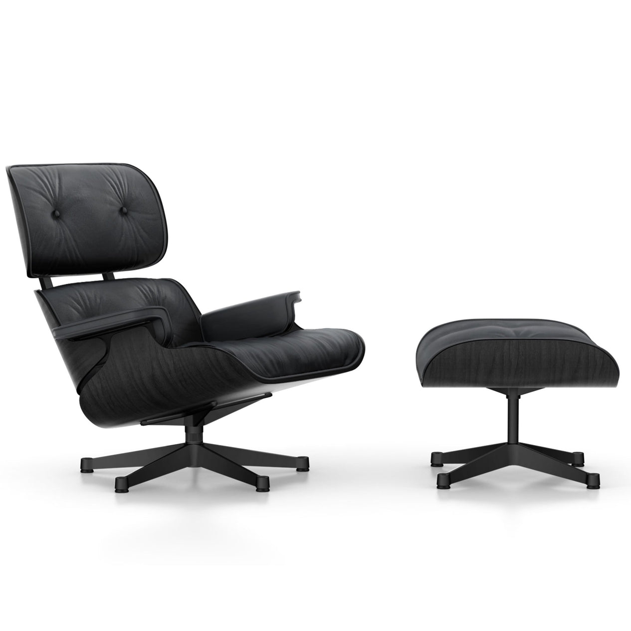 Sessel | Sessel | Lounge Chair - Esche schwarz mit Sternfuß schwarz beschichtet -  von Vitra online kaufen bei LIVINGforme.
