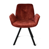 Stuhl | Samt-Armlehnstuhl | Coco in Rot -  von LIVING online kaufen bei LIVINGforme.