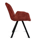 Stuhl | Samt-Armlehnstuhl | Coco in Rot -  von LIVING online kaufen bei LIVINGforme.