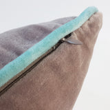 Kissenbezug | Kissenhülle Velours | CORD taupe iceblue - von Living Collection online kaufen bei LIVINGforme.