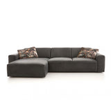 Ecksofa | Ecksofa | "Edmonton" in Leder Brandmark - Anthrazit - Links von LIVING online kaufen bei LIVINGforme.