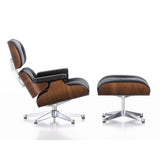 Sessel | Sessel | Lounge Chair - Walnuss dunkel pigmentiert mit Sternfuß verchromt -  von Vitra online kaufen bei LIVINGforme.