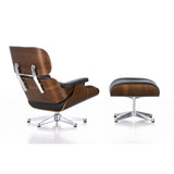 Sessel | Sessel | Lounge Chair - Walnuss dunkel pigmentiert mit Sternfuß verchromt -  von Vitra online kaufen bei LIVINGforme.