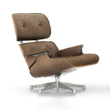 Sessel | Sessel | Lounge Chair – Nussbaum weiß pigmentiert mit Sternfuß verchromt - Leder 74 Olive von Vitra online kaufen bei LIVINGforme.