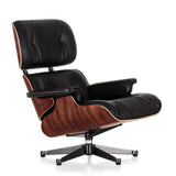 Sessel | Sessel | Lounge Chair - Santos Palisander mit Sternfuß poliert - Seiten schwarz - Leder 66 Nero von Vitra online kaufen bei LIVINGforme.