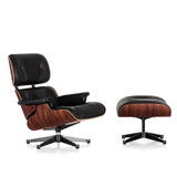 Sessel | Sessel | Lounge Chair - Santos Palisander mit Sternfuß poliert - Seiten schwarz - Leder 66 Nero von Vitra online kaufen bei LIVINGforme.