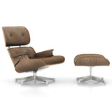 Sessel | Sessel | Lounge Chair – Nussbaum weiß pigmentiert mit Sternfuß verchromt - Leder 74 Olive von Vitra online kaufen bei LIVINGforme.