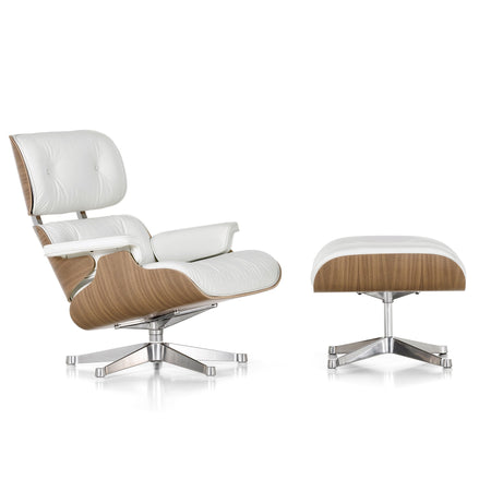 Sessel | Sessel | Lounge Chair – Nussbaum weiß pigmentiert mit Sternfuß verchromt -  von Vitra online kaufen bei LIVINGforme.